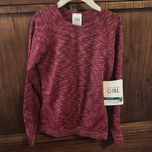 NWT Athleta Girl XS/6 Burgundy Long Sleeve Athletic Shirt